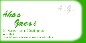 akos gacsi business card