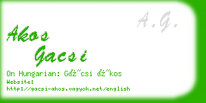 akos gacsi business card